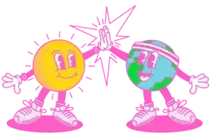 Joy Runners high fiving