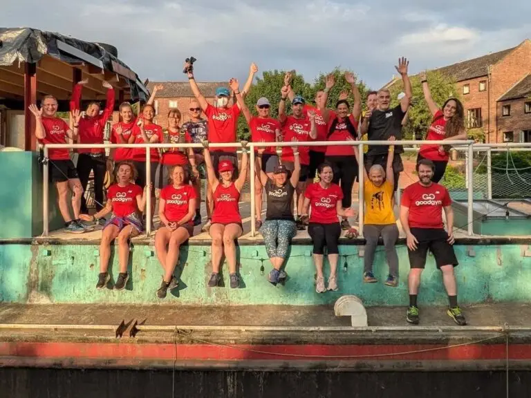 Group of runners dressed in red for GoodGym York