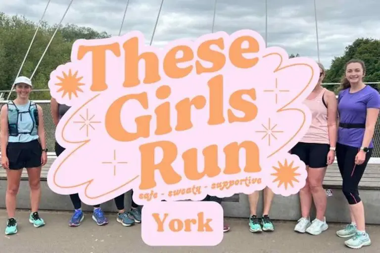 Members of These Girls Run club on a bridge