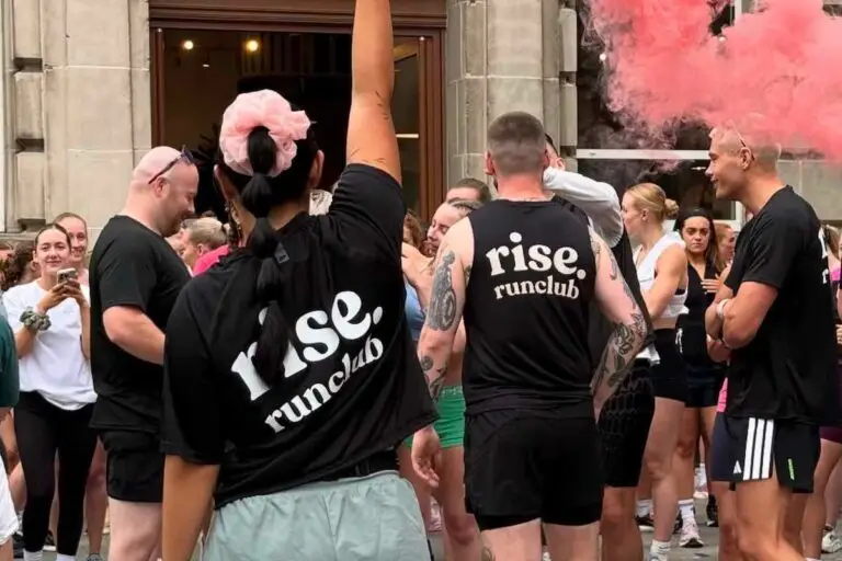 Pink Flare at Rise Run Club