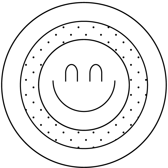 Line drawing of a smiling face