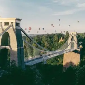 Hot Air Balloons over Bristol's Clifton Bridge