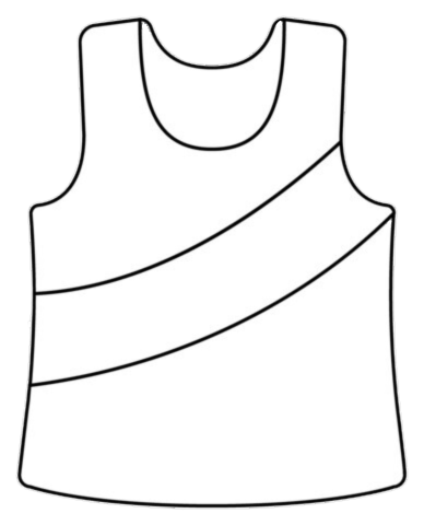 Line drawing of a running vest