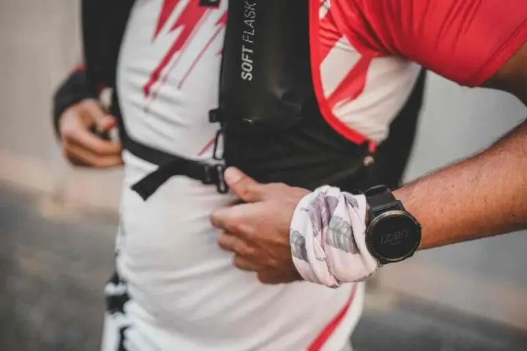 Runner wearing a hydration vest